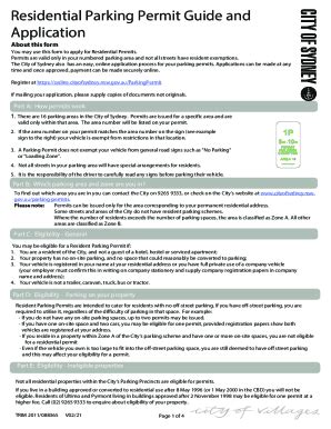Residential Parking Permit combined Guide and Application .